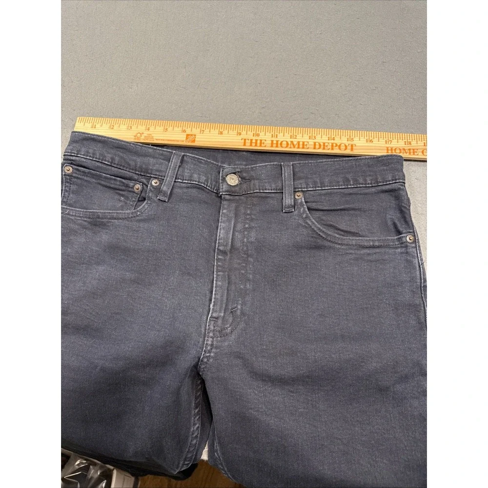 Levi's 512 Jeans Mens 36X30 NAVY Blue Slim Taper Dark Wash Denim
